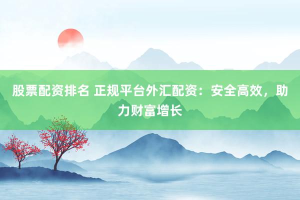 股票配资排名 正规平台外汇配资：安全高效，助力财富增长