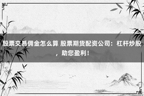 股票交易佣金怎么算 股票期货配资公司：杠杆炒股，助您盈利！