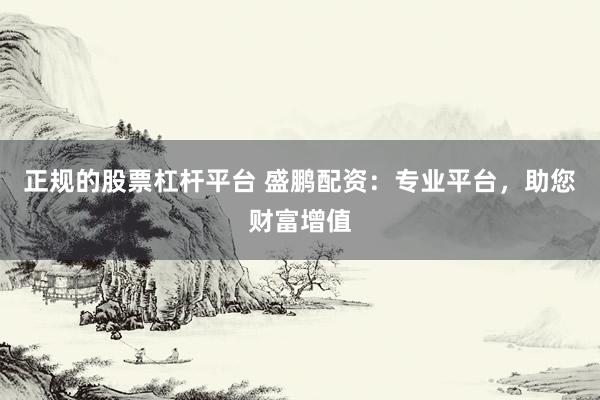 正规的股票杠杆平台 盛鹏配资：专业平台，助您财富增值