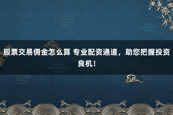 股票交易佣金怎么算 专业配资通道,助您把握投资良机!