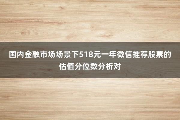 国内金融市场场景下518元一年微信推荐股票的估值分位数分析对